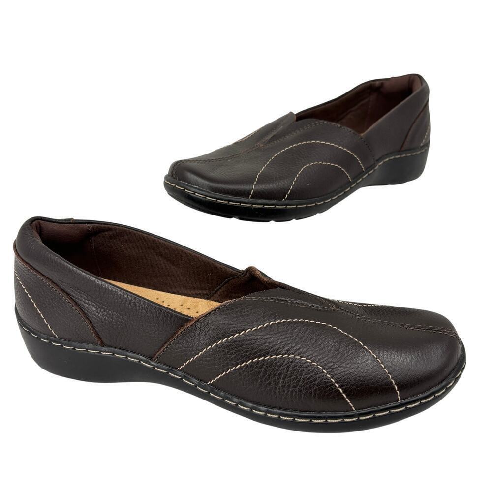 Clarks Collection Cora Meadow Loafer Womens Size 10‎ Leather Slip On